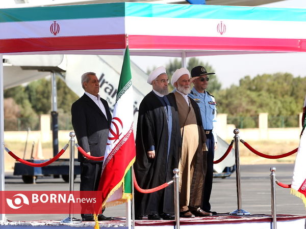 ورود رئیس جمهوری  به استان همدان