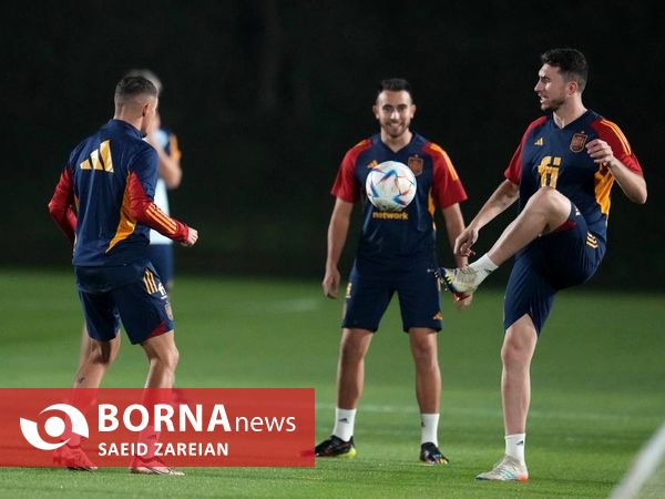 تمرین تیم های ملی فوتبال آرژانتین و اسپانیا
