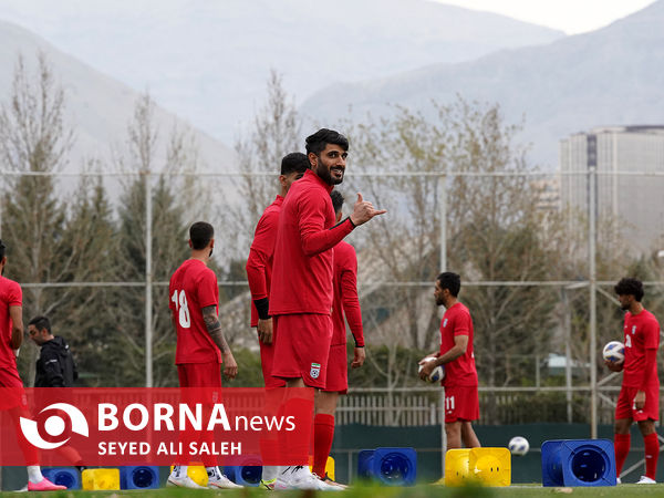 نخستین تمرین تیم ملی فوتبال ایران با حضور امیر قلعه نویی