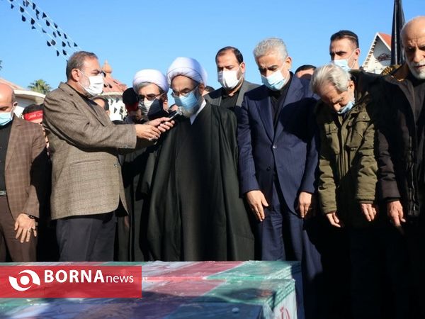 مراسم تشییع پیکر مطهر ۸ شهید گمنام در رشت