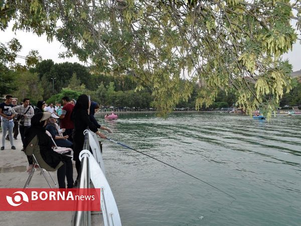 مسابقه ماهیگیری ورزشی در دریاچه کیو خرم آباد