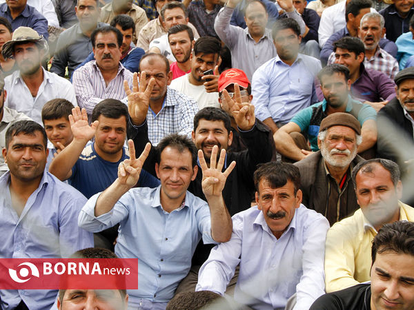 مسابقات کشتی با چوخه قهرمانی کشور در روستای رهورد قوچان‎