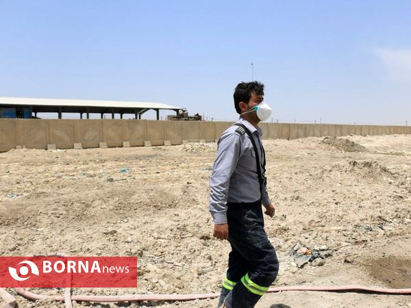 آتش سوزی در سایت دفع زباله سفیره اهواز