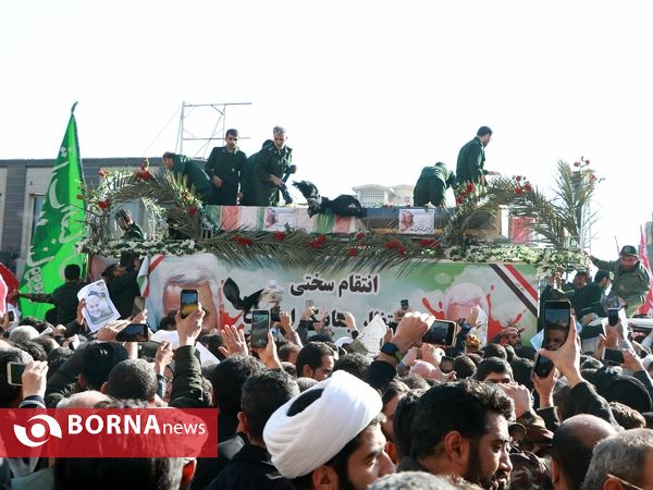 تشییع پیکر مطهر سردار سلیمانی و ابومهدی المهندس در اهواز(2)