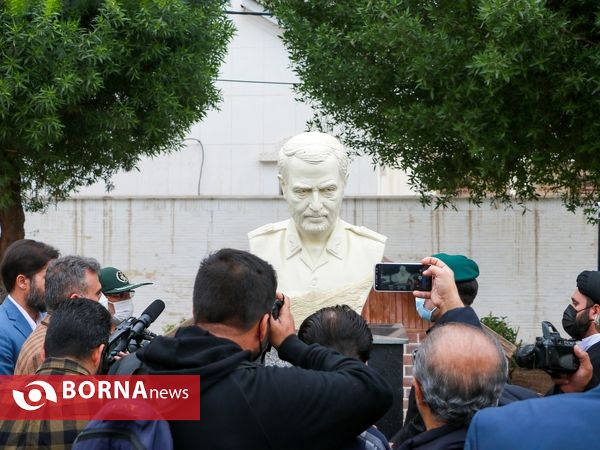 رونمایی از سردیس سردار سلیمانی در آبادان