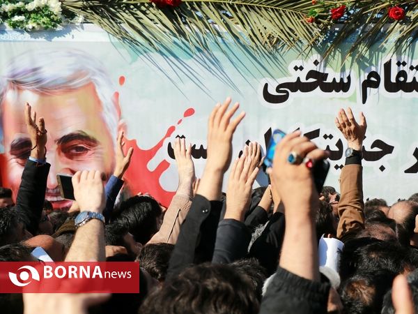 تشییع پیکر مطهر سردار سلیمانی و ابومهدی المهندس در اهواز(2)