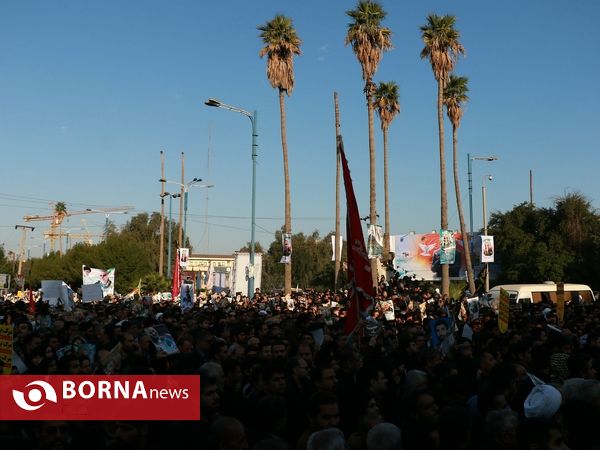 تشییع پیکر مطهر سردار سلیمانی و ابومهدی المهندس در اهواز(2)