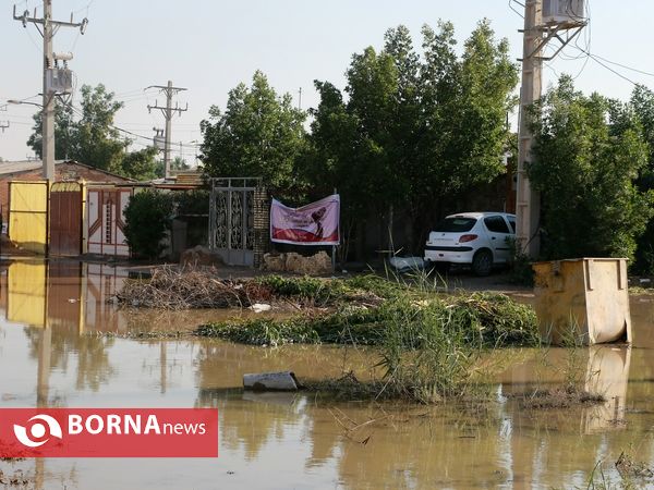 آبادان و خرمشهر پنج روز پس از بارندگی