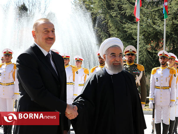 مراسم استقبال رسمی از رئیس جمهوری آذربایجان