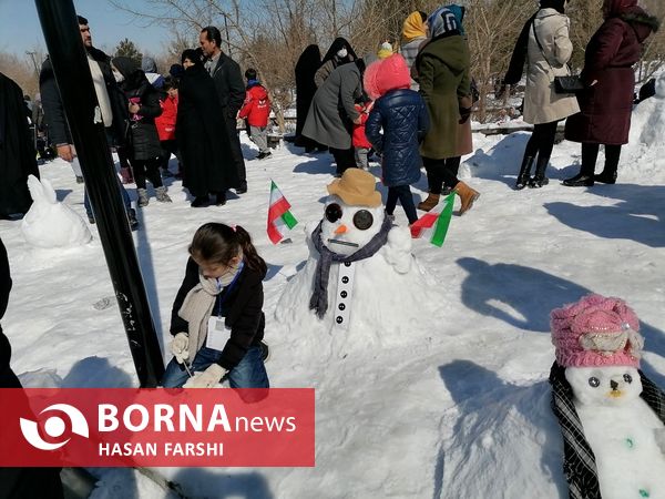 جشنواره آدم برفی در همدان