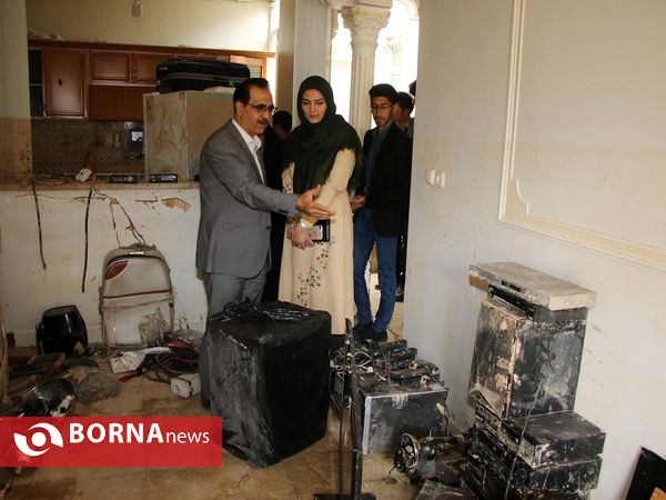 بازدید مدیرکل دفتر برنامه ریزی و توسعه امور اجتماعی جوانان وزارت ورزش و جوانان از مناطق سیل زده شیراز