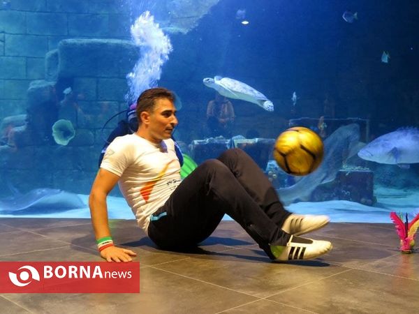 حرکت نمایشی رکوردار روپایی در حمایت از تیم ملی