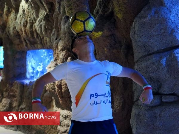 حرکت نمایشی رکوردار روپایی در حمایت از تیم ملی