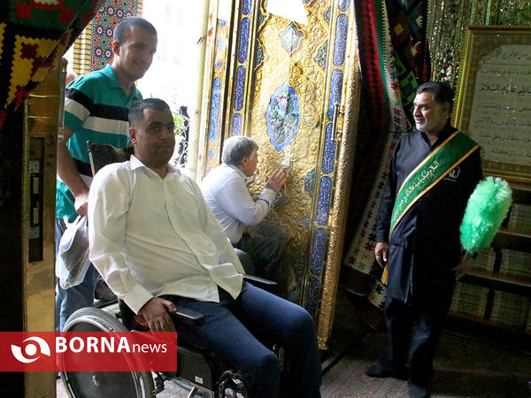 مراسم تجلیل از جانبازان در حرم سیدعلاالدین حسین (ع)