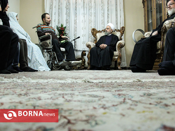 دیدار رئیس جمهوری با جانباز سوری