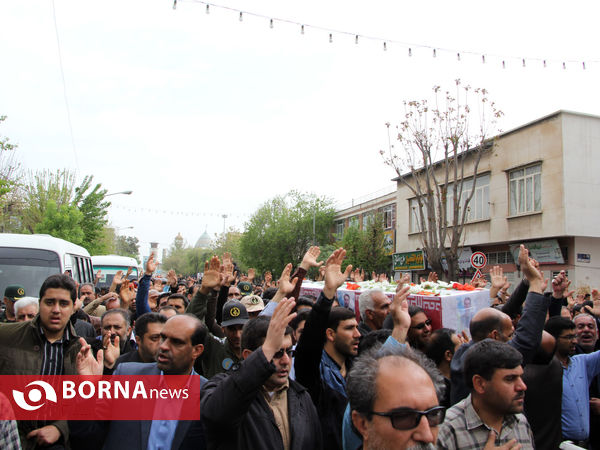 آیین تشییع جان باختگان سقوط هلی‌کوپتر اورژانس فارس
