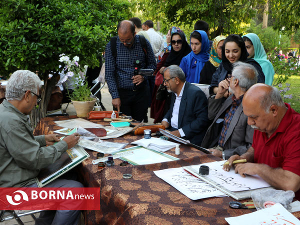 خوشنویسی اشعار سعدی توسط خوشنویسان شیرازی