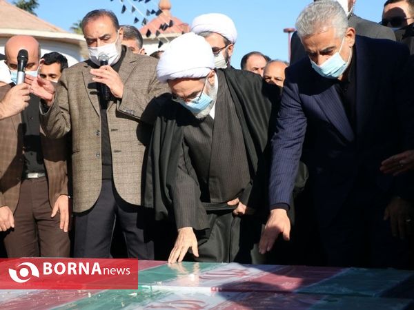 مراسم تشییع پیکر مطهر ۸ شهید گمنام در رشت