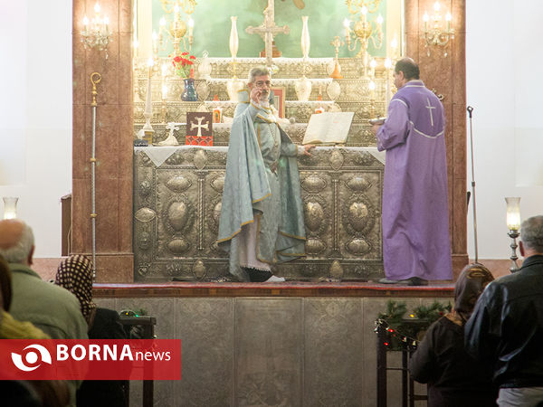 مراسم سال نو میلادی در کلیسای مریم مقدس