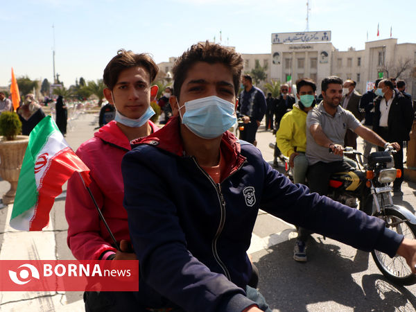 راهپیمایی خودرویی 22 بهمن در شیراز