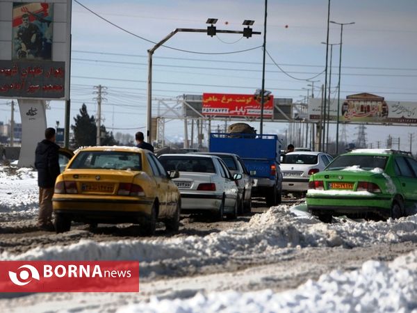 برف در غرب تهران