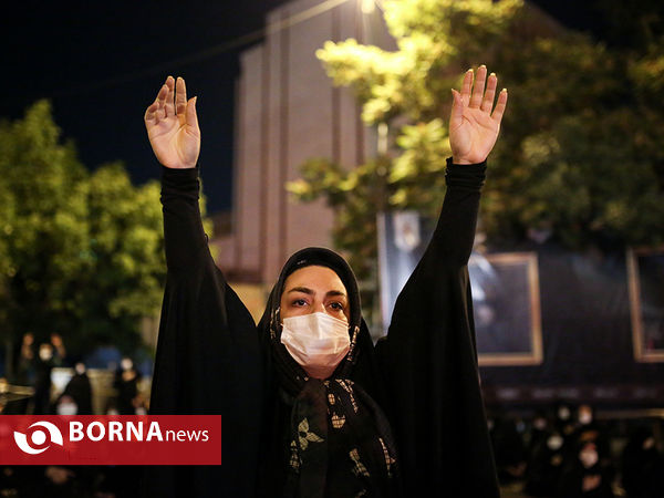عزاداری شب عاشورا در میدان فلسطین