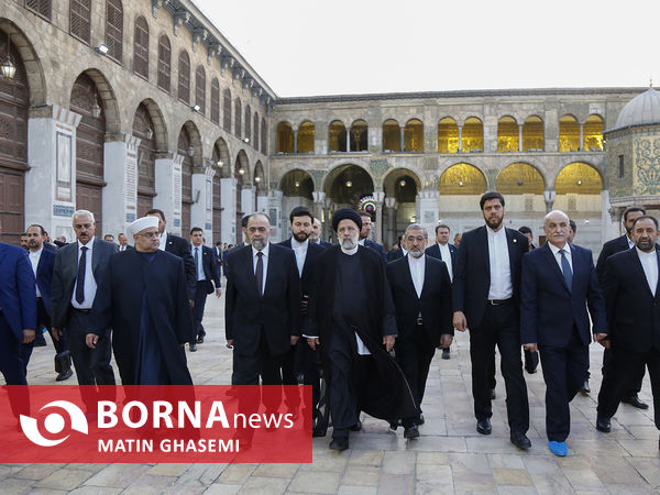 بازدید رییس جمهور از مسجد امویی دمشق