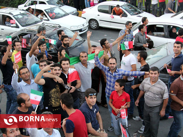 قهرمانی تیم ملی کشتی فرنگی و شادی مردم شیراز