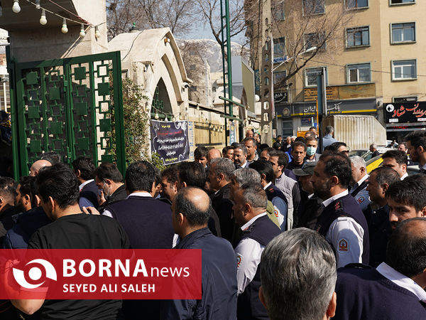 مراسم تشییع آتش‌نشان رضا دارابی