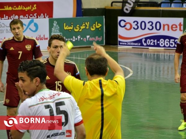 دیدار دوستانه فوتسال ایران و روسیه از نگاه دوربین