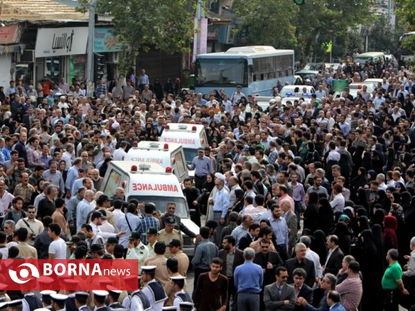 تشییع پیکر جان‌باختگان گیلانی فاجعه منا در رشت