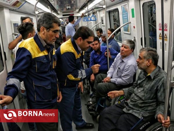 بازدید جانبازان و معلولین ویلچری از مترو شیراز