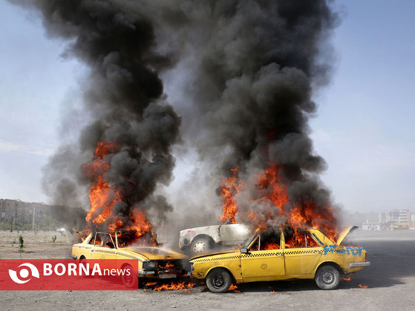 مانور آتش نشانی و ایمنی در مشهد