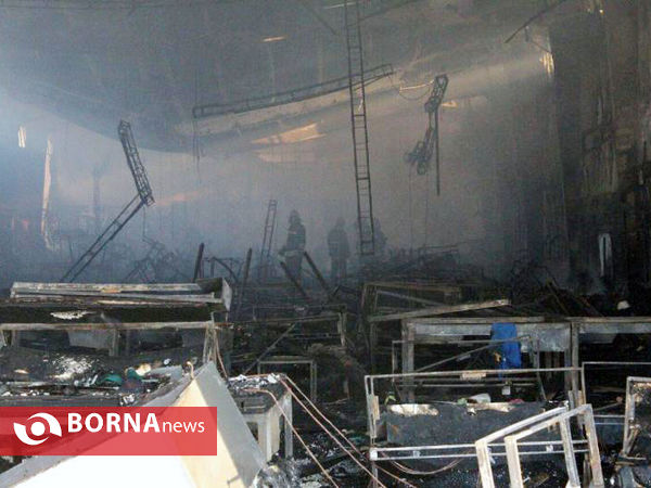 آتش سوزی فروشگاه هپی لند در رشت