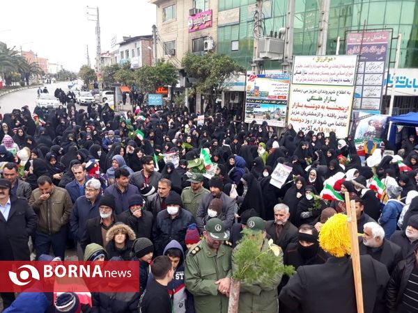 راهپیمایی ۲۲ بهمن چمستان مازندران