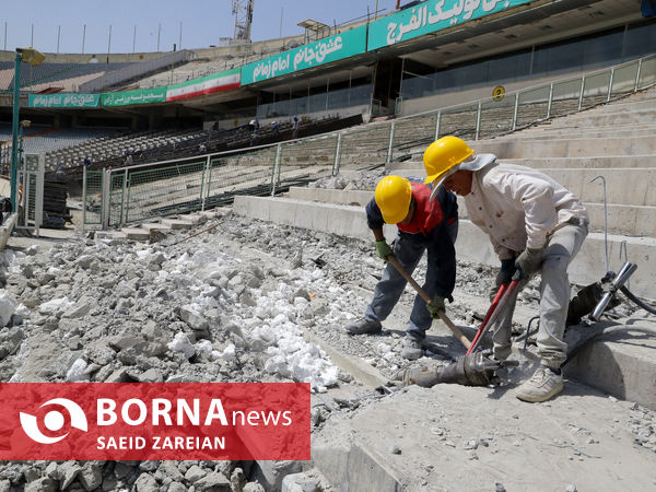 بازدید معاون رئیس جمهور و رئیس سازمان حفاظت محیط زیست از ورزشگاه آزادی