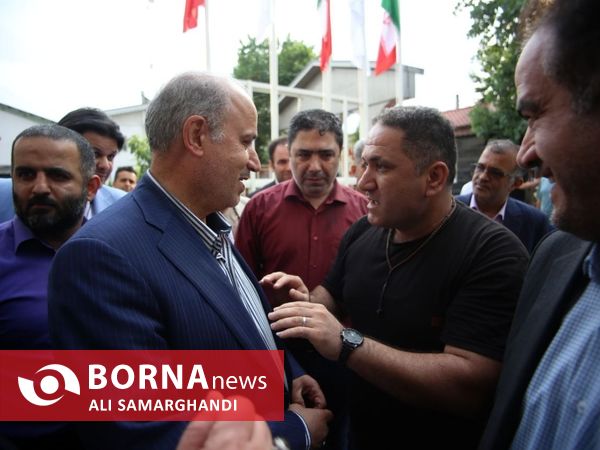 افتتاح چمن طبیعی و سکوی تماشاگران ورزشگاه شهید عضدی رشت