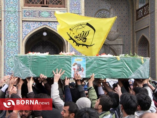 مراسم وداع و تشییع پیکر مطهر شهید مدافع حرم علی حیدری در شیراز