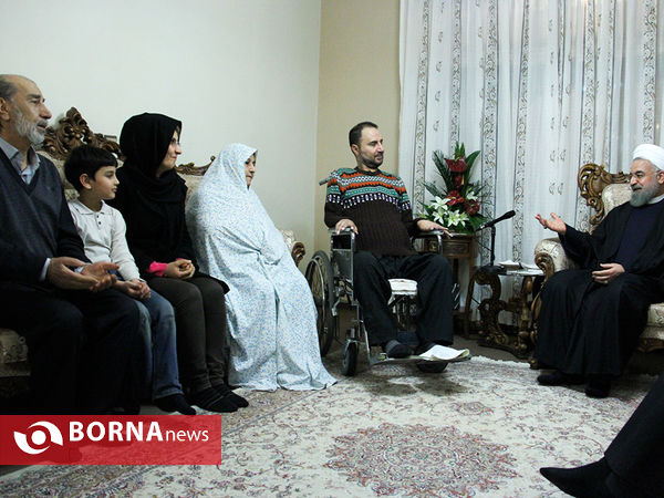 دیدار رئیس جمهوری با جانباز سوری