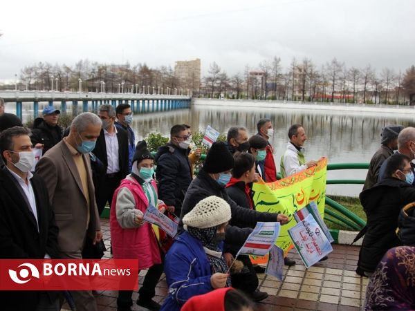 پیاده روی شهروندان لاهیجان به مناسبت "روز جهانی سندروم داون "