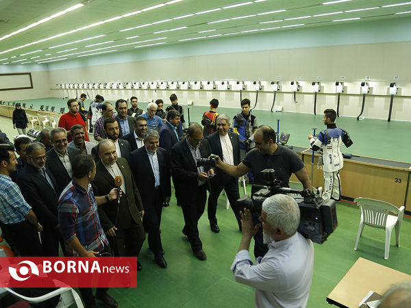 بازدید وزیر ورزش و جوانان از تمرین تیم ملی تیراندازی