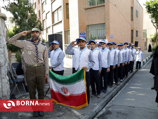 مراسم گلباران محل شهادت استاد مطهری