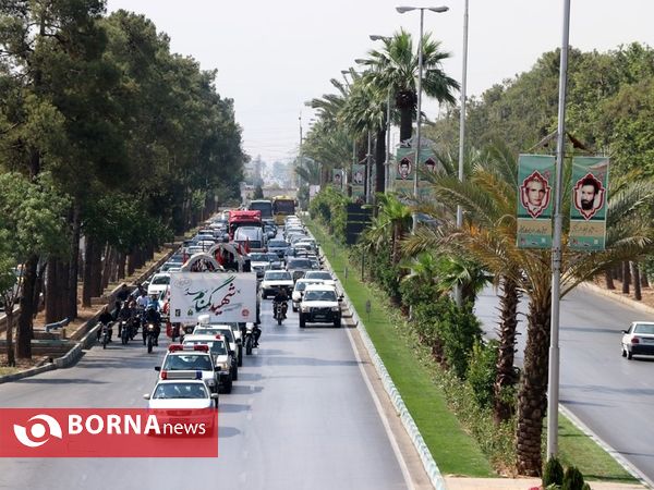 مراسم استقبال از شهدای دوران دفاع مقدس و مدافع حرم  در شیراز