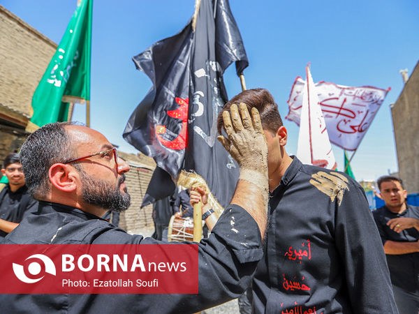مراسم نخل گردانی و عزاداری در خمین