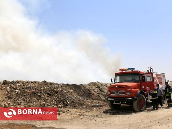آتش سوزی در سایت دفع زباله سفیره اهواز