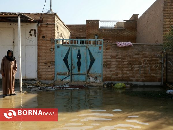 آبادان و خرمشهر پنج روز پس از بارندگی