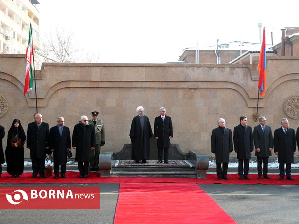 استقبال رسمی رییس جمهوری ارمنستان از دکتر روحانی