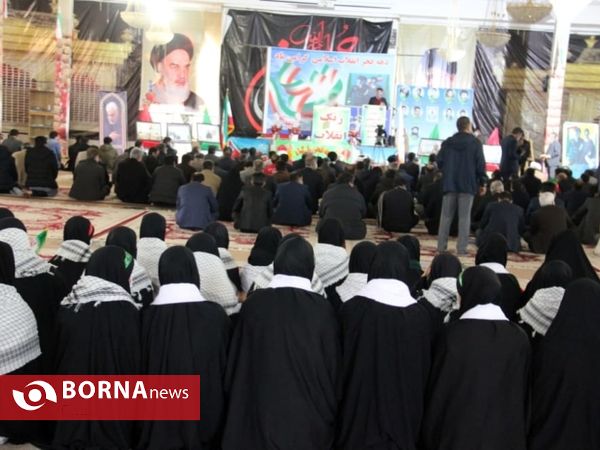 مراسم تجدید میثاق با شهدا و نواختن زنگ انقلاب در یاسوج