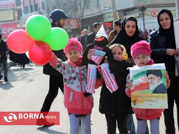 مراسم راهپیمایی 22 بهمن در شهرستان قدس