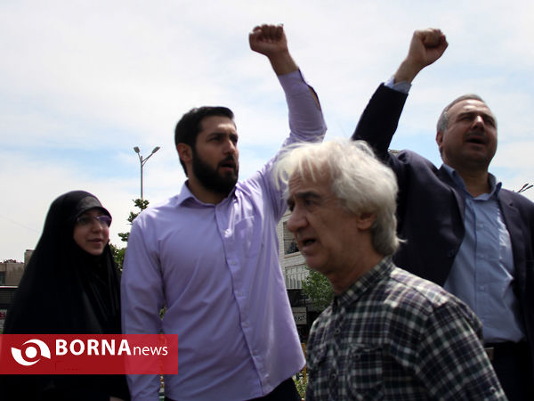 راهپیمایی نمازگزاران تهرانی در اعتراض به اقدام ترامپ